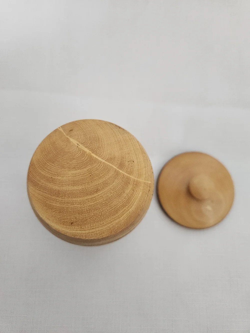 Wooden Decorative Spice Jar with Lid-handmade